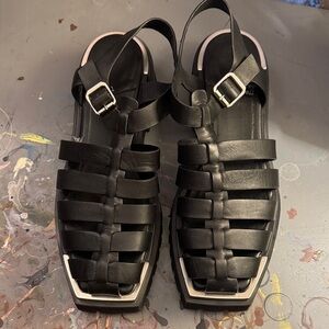 Jeffrey Campbell Black Strappy Sandals